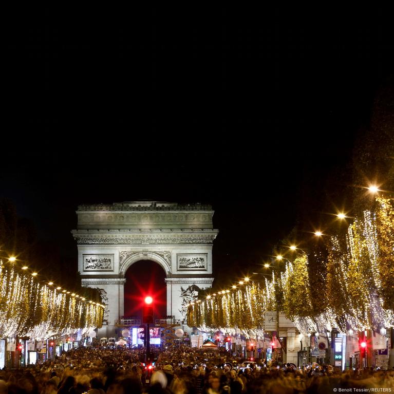 Paris's Champs-Élysées switches on its Christmas lights