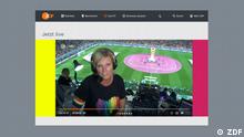 Relatora alemana luce símbolo inclusivo en transmisión del Mundial