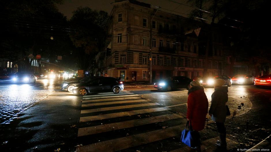 Ulice Odese posle nestanka električne energije