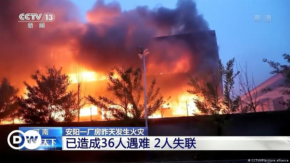 38 Tote bei Fabrikbrand in China