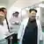 Sorridente e vestindo um jaleco branco, o ditador norte-coreano Kim Jong-un visita uma 
fábrica farmacêutica em Pyongyang, capital da Coreia do Norte.