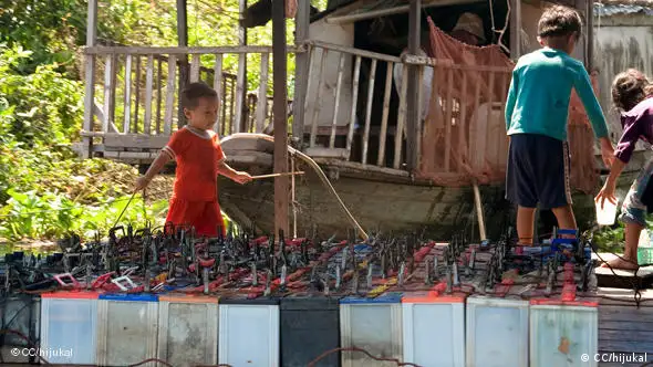 Aufladen von Batterien, Kambodscha