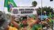 Pessoas de verde e amarelo protestam. Mulher segura cartaz: "SOS Forças Armadas" Pessoas de verde e amarelo protestam. Mulher segura cartaz: "SOS Forças Armadas"