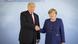 Donald Trump e Angela Merkel posam apertando-se as mãos (foto de 06/07/2017) Donald Trump e Angela Merkel posam apertando-se as mãos (foto de 06/07/2017)