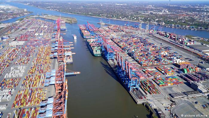 Luftbild HHLA Eurogate Containerterminal