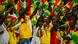 Ghana fans waving flags during the World Cup game against Portugal Ghana fans waving flags during the World Cup game against Portugal