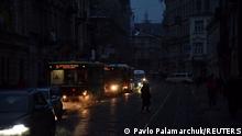 A view shows the city centre without electricity after critical civil infrastructure was hit by Russian missile attacks, amid Russia's invasion of Ukraine, in Lviv, Ukraine November 23, 2022. REUTERS/Pavlo Palamarchuk