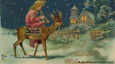 О чем может рассказать немецкая рождественская открытка