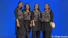 Juli 2016, Karachi, Pakistan, Südasiens erste reine Frauen-Improvisationsgruppe, The Khawatoons, tritt vor einem vollen Saal in Karachi, Pakistan, auf. Juli, 2016