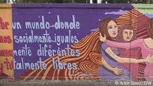A colorful mural on a wall with a Rosa Luxemburg quote in Spanish in Mexico City, Mexico. Ort: Mexico City, Mexico
Sendedatum: 25.11.2022