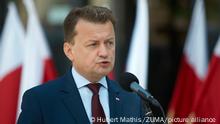 June 15, 2020, Warsaw, Mazovian, Poland: MARIUSZ BLASZCZAK, The Minister of National Defence Will Announce New Training Opportunities For Volunteers As Part Of The Exercises Of The Polish Army Reserves And For People Who Have Not Had Contact With The Polish Armed Forces. During This Year's Exercises, Priority Will Be Given To Applications Submitted By Persons Who Have Lost Their Jobs As A Result Of The Epidemic..in the picture: MARIUSZ BLASZCZAK (Credit Image: © Hubert Mathis/ZUMA Wire