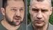 Bildkombo Präsident Selenskyj und Kiews Bürgermeister Vitali Klitschko Bildkombo Präsident Selenskyj und Kiews Bürgermeister Vitali Klitschko