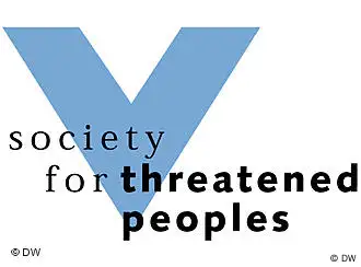 Logo für Global Media Forum. GMF Logo STP. Logo Society for Threatened People (STP), eingeräumte Verwendungsrechte im Rahmen des Global Media Forums.
