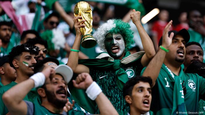 Hinchas saudíes.