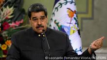 Venezuela's President Nicolas Maduro speaks during a meeting with Belize's Prime Minister John Briceno (not pictured) at the Miraflores Palace, in Caracas, Venezuela November 25, 2022. REUTERS/Leonardo Fernandez Viloria