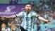 Jubel Lionel Messi mit ausgebreiteten Armen und offenem Mund Jubel Lionel Messi mit ausgebreiteten Armen und offenem Mund