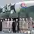 Руководитель КНДР Ким Чен Ын и его дочь на испытаниях межконтинентальной баллистической ракеты в ноябре 2022 года