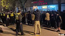 Protest gegen Covid-Politik in Shanghai
Datum: 26.11.2022
Ort: Urumqi Road, Shanghai, China
Quelle: DW