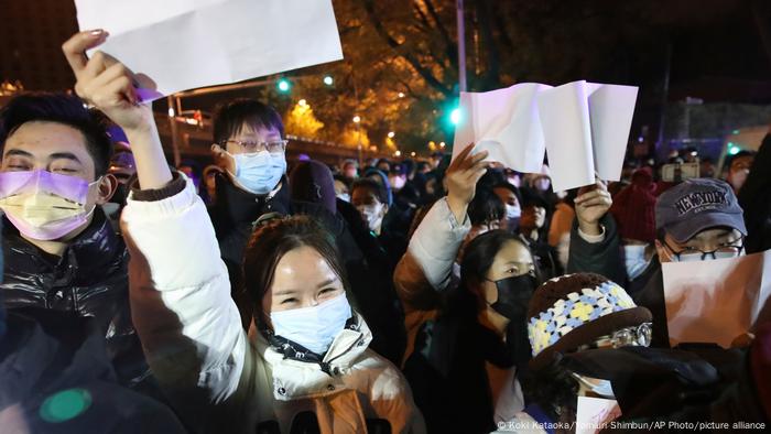 China | Coronavirus - Protest in Peking gegen die Null-Covid-Politik