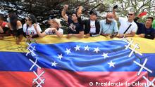 Venezolaner und Kolumbianer feiern die Wiedereröffnung der Grenze am 26. Sept. 2026
Kolumbien, Venezuela, Grenze, Wiedereröffnung, Friedensgespräche mit der ELN
Copyright: Presidencia de Colombia

