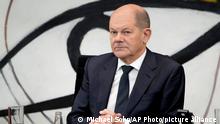 Deutschland Bundeskanzler Scholz trifft Spitzen von Finanz- und Wirtschaftsorganisationen