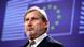 EU Comm,issioner for Budget and Administration Johannes Hahn in front of EU flag on screen at press conference on Hungary's recovery plan EU Comm,issioner for Budget and Administration Johannes Hahn in front of EU flag on screen at press conference on Hungary's recovery plan