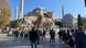 Tourists wait in line in front of the Hagia Sophia mosque in Istanbul. Tourists wait in line in front of the Hagia Sophia mosque in Istanbul.