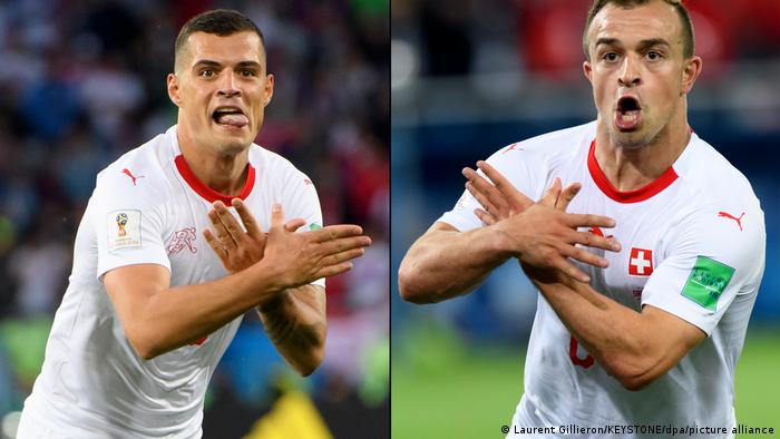 Fussball WM 2018 | Schweiz - Serbien | Xherdan Shaqiri und Granit Xhaka 