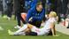 Pernille Harder receives treatment for an injury during a Denmark match Pernille Harder receives treatment for an injury during a Denmark match
