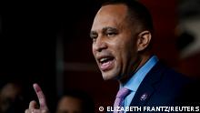12/01/2022
FILE PHOTO: U.S. Representative Hakeem Jeffries (D-NY) speaks in favor of voting rights legislation during a Congressional Black Caucus press conference on Capitol Hill in Washington, U.S., January 12, 2022. REUTERS/Elizabeth Frantz/File Photo