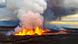 Aerial view of a lava fountain erupting from the dominant fissure 3 in the Northeast Rift Zone on the caldera summit of Mauna Loa at Hawaii Volcanoes National Park Aerial view of a lava fountain erupting from the dominant fissure 3 in the Northeast Rift Zone on the caldera summit of Mauna Loa at Hawaii Volcanoes National Park