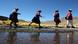 Bolivian indigenous people walk near the Silala river Bolivian indigenous people walk near the Silala river