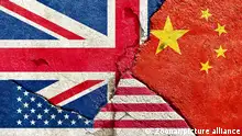 Abstract United Kingdom China United States international countries politics economy conflict concept