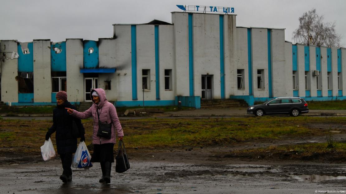 Автостанція в Тростянці з руйнуваннями внаслідок бойових дій