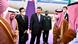 Chinese President Xi Jinping stepping off of a plane after having landed in Riyadh being greeted by a Saudi delegation and Riyadh Governor Prince Faisal bin Bandar bin Abdulaziz Chinese President Xi Jinping stepping off of a plane after having landed in Riyadh being greeted by a Saudi delegation and Riyadh Governor Prince Faisal bin Bandar bin Abdulaziz