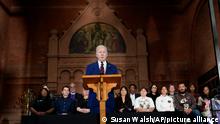 President Joe Biden speaks during an event in Washington, Wednesday, Dec. 7, 2022, with survivors and families impacted by gun violence for the 10th Annual National Vigil for All Victims of Gun Violence. (AP Photo/Susan Walsh)