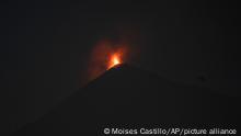 Lava flows down from the crater of the Volcan de Fuego, or Volcano of Fire, in San Juan Alotenango, Guatemala, Thursday, Sept. 23, 2021. According to a bulletin published by the Guatemalan Vulcanology Institute, the volcano has spewed lava and ash in a series of explosions that have not yet forced any evacuations. (AP Photo/Moises Castillo)