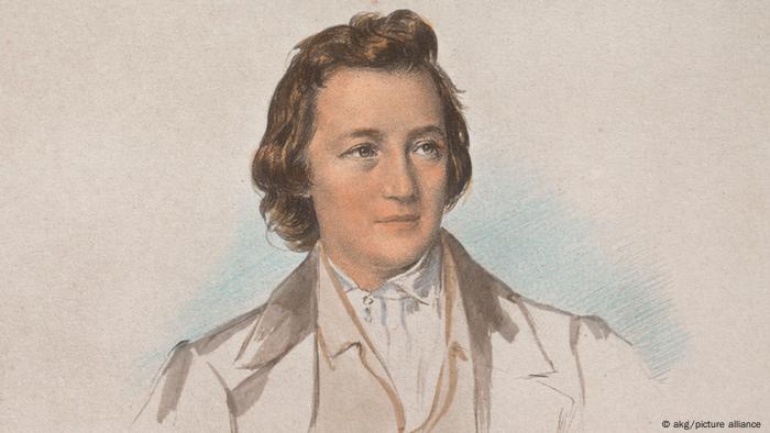  Gezeichnetes Porträt des Dichters Heinrich Heine