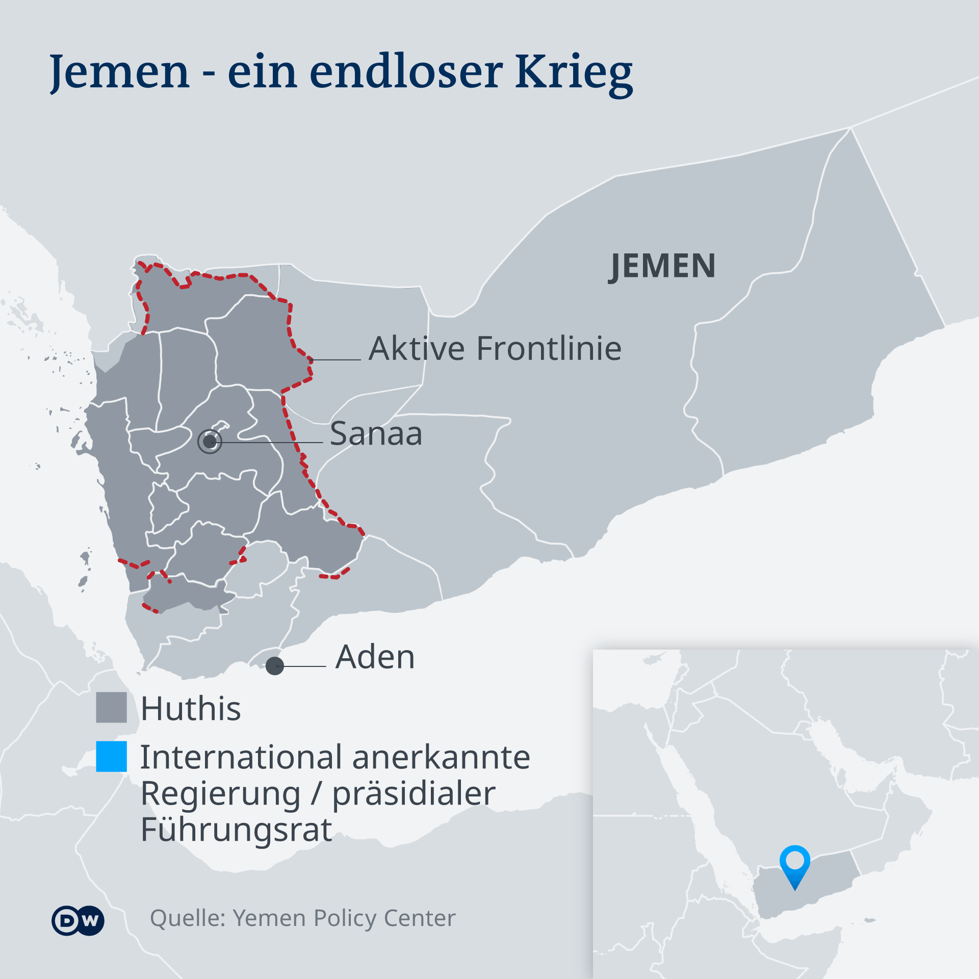 Infografik Karte Jemen DE