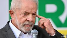 (FILES) In this file photo taken on December 02, 2022, Brazil's President-elect Luiz Inacio Lula da Silva gestures during a press conference at the transitional government building in Brasilia on December 02, 2022. - Brazil's President-elect Lula da Silva on December 7, 2022, expressed his solidarity with Argentine Vice-President Cristina Kirchner, who was sentenced on December 6 to six years in prison for corruption. (Photo by EVARISTO SA / AFP)