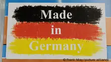 Ein Made in Germany (hergestellt in Deutschland) Schild, aufgenommen am 25.04.2016 in Hannover. Foto: Frank May/picture alliance