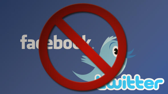 Symbolbild Verbot facebook twitter Flash-Galerie