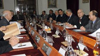 Tunesien Sitzung mit Präsident Fouad Mebazaa