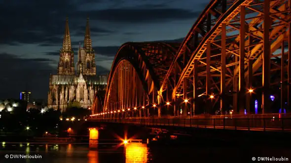 View of the Cologne Cathedral from the opposite side of the Rhine River