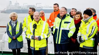 Deutschland Wilhelmshaven | Eröffnung von LNG-Terminal | Scholz & Habeck & Weil & Lindner