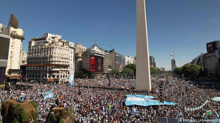 Argentinien Buenos Aires | Fans feiern Fußball Weltmeisterschaft