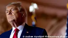 Former President Donald Trump announces he is running for president for the third time as he pauses while speaking at Mar-a-Lago in Palm Beach, Fla., Tuesday, Nov. 15, 2022. (AP Photo/Andrew Harnik)