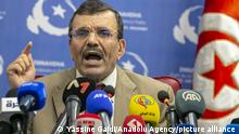 26/09/2022***
TUNIS, TUNISIA - SEPTEMBER 26: Ali Laarayedh, Deputy Chairman of the Ennahda Movement and former Prime Minister of Tunisia holds press conference on the investigation of the Ennahda Movement Leader Rachid al-Ghannouchi in Tunis, Tunisia on September 26, 2022. Yassine Gaidi / Anadolu Agency