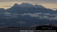 16.08.2022+++ View of the Iztaccihuatl volcano (also known as the Sleeping Woman), during dawn and cloudy skies in Mexico City due to the monsoon that generated heavy rains during the early hours of the morning in the capital, on August 16, 2022, in Mexico City. (Photo by Gerardo Vieyra/NurPhoto)