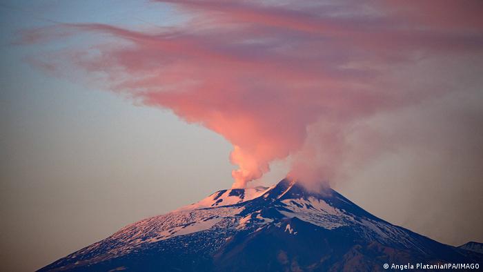 La erupción del volcán Etna.